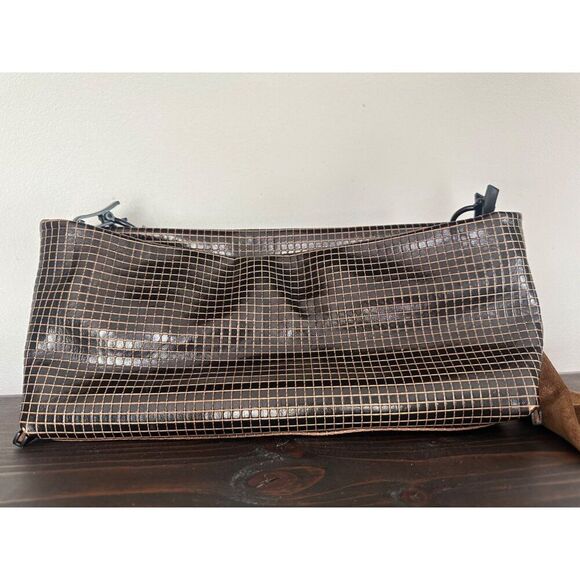 Daniella Lehavi Brown Leather Rectangle Shoulder Bag with Suede Strap - Picture 2 of 15